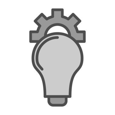 ampul vektörü ince çizgi simgesi