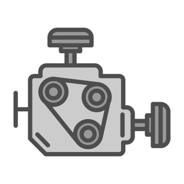 araba motoru simgesi, vektör illüstrasyonu basit tasarım