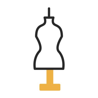 Manken düz vektör simgesi