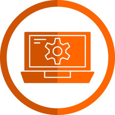 dizüstü bilgisayar simgesi, vektör illüstrasyonu basit tasarım