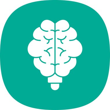 Beyin simgesi, vektör illüstrasyonu 