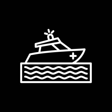 Gemi simgesi vektör illüstrasyonu