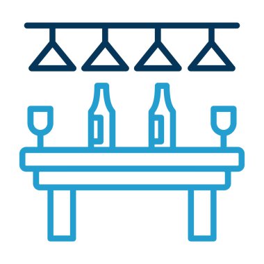 çubuk karşı vektör simgesi