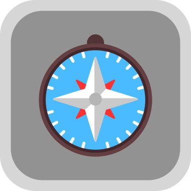 pusula düz simgesi, vektör illüstrasyon tasarımı