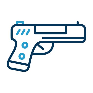 düz silah vektör düz renk simgesi