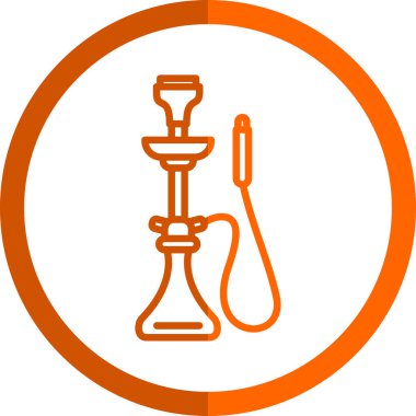 Nargile ikonu. Web için nargile simgesinin basit bir gösterimi