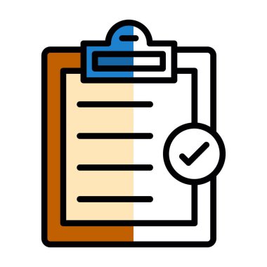 Kontrol listesi simgesi vektör illüstrasyonu