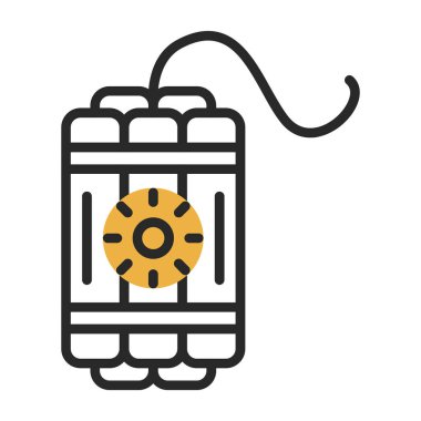 dinamit simgesi, vektör illüstrasyonu basit tasarım