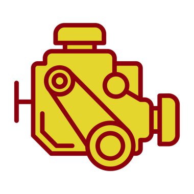 araba motoru simgesi, vektör illüstrasyonu basit tasarım