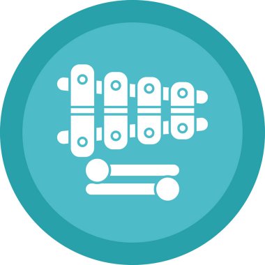 Mavi ksilofon vektör çizimi basit tasarım