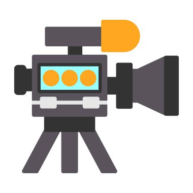 video kamera simgesi, vektör illüstrasyonu basit tasarım