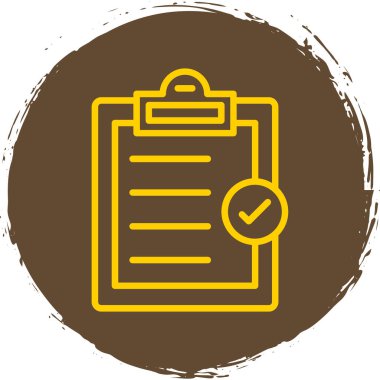 Kontrol listesi. Web simgesi basit illüstrasyon