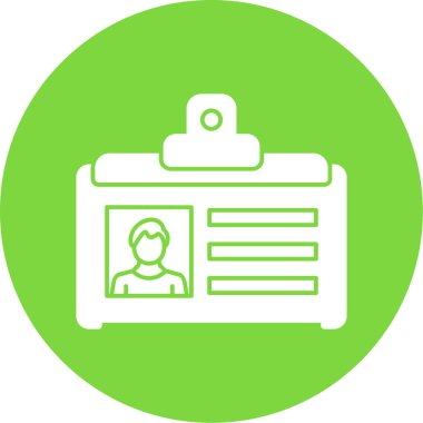 Kimlik kartı web simgesi, vektör illüstrasyonu 