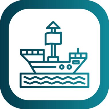 Gemi simgesi vektör illüstrasyonu