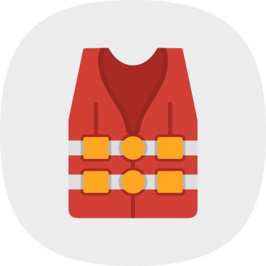 Can yeleği simgesi, vektör illüstrasyonu basit tasarım