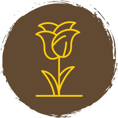 Lale çiçek simgesinin vektör illüstrasyonu