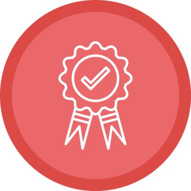 Rozet. Web simgesi vektör illüstrasyonu