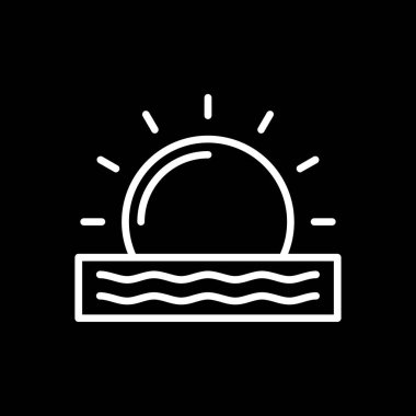 gündoğumu simge vektör çizim