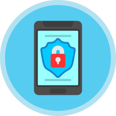 Güvenlik simgesinin vektör illüstrasyonu 