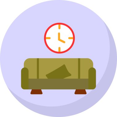 Kanepe. Web simgesi basit illüstrasyon