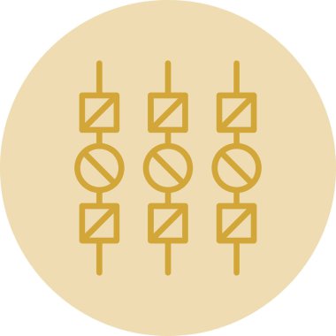 Modern ikonun vektör illüstrasyonunda yiyecek ikonu yok