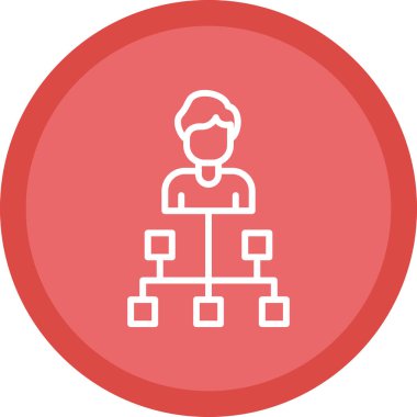 Yönetimin düz simgesinin vektör illüstrasyonu 