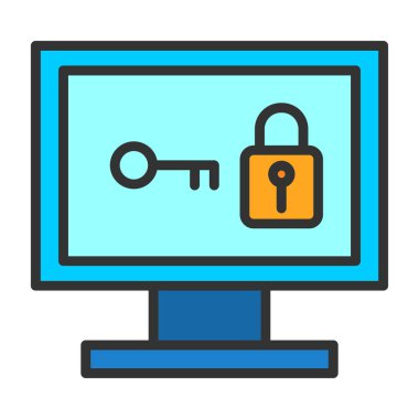 ikon vektör illüstrasyonunu kilitle