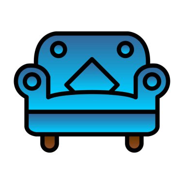 Kanepe. Web simgesi basit tasarım