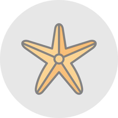 karikatür karalama deniz yıldızı vektör çizimi