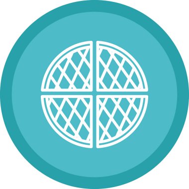 waffle düz vektör simgesi 