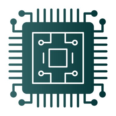 çip simgesi, vektör illüstrasyonu basit tasarım