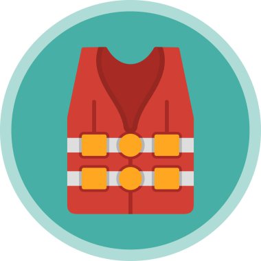 Can yeleği simgesi, vektör illüstrasyonu basit tasarım