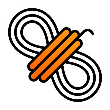 İp düz simgesinin vektör illüstrasyonu