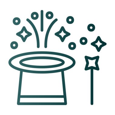 Sihirli şapka. Web simgesi basit tasarım