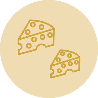 Peynir simgesi, vektör illüstrasyonu basit tasarım