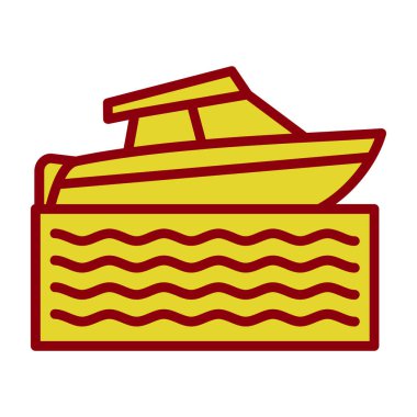 Hız teknesi ikonu vektör illüstrasyonu 