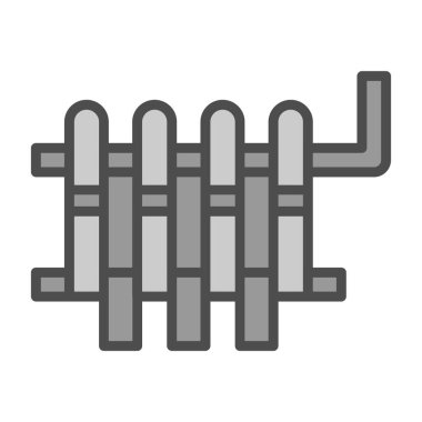 radyatör ağ simgesi, vektör illüstrasyonu