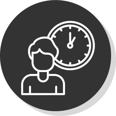 Saat simgesi, vektör illüstrasyonu