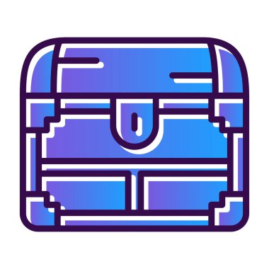 Mavi renkli bir hediye kutusu. vektör illüstrasyonu.