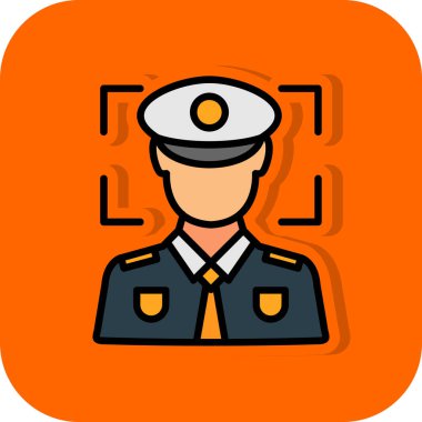 Bir subay simgesinin vektör çizimi