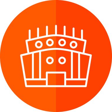 Tek bir turuncu simgenin vektör illüstrasyonu