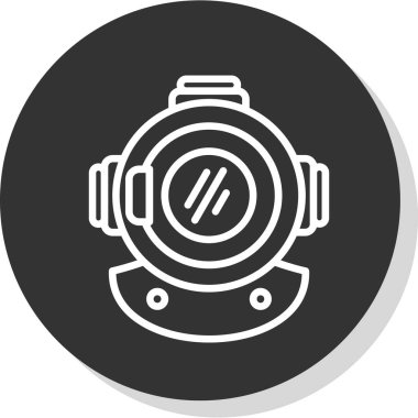 diving helmet icon vector illustration