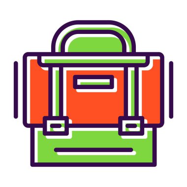 evrak çantası simgesi, vektör illüstrasyonu basit tasarım