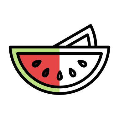 Karpuz düz ikon vektör çizimi             
