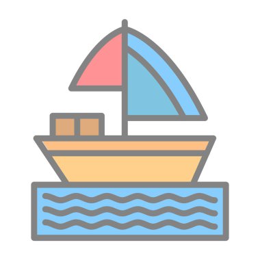 tekne web simgesi basit illüstrasyon