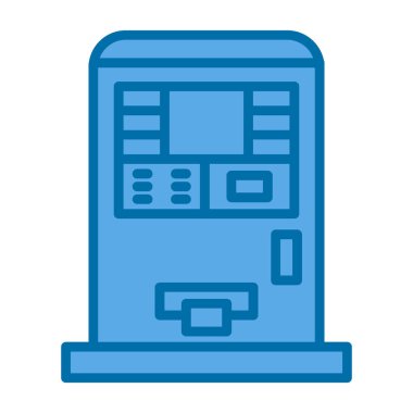 atm makine simgesi, vektör illüstrasyonu basit tasarım