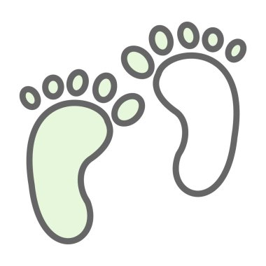 Ayak izi simgesi, vektör illüstrasyonu basit tasarım
