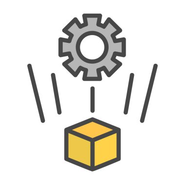 dişli simgesi vektör illüstrasyonu