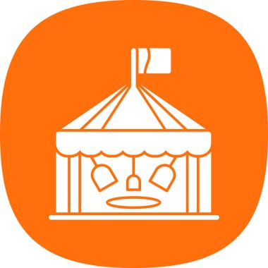 Bir sirk çadırı simgesinin vektör çizimi