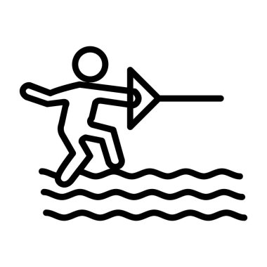 swimming pool icon vector. thin line sign. isolated contour symbol illustration